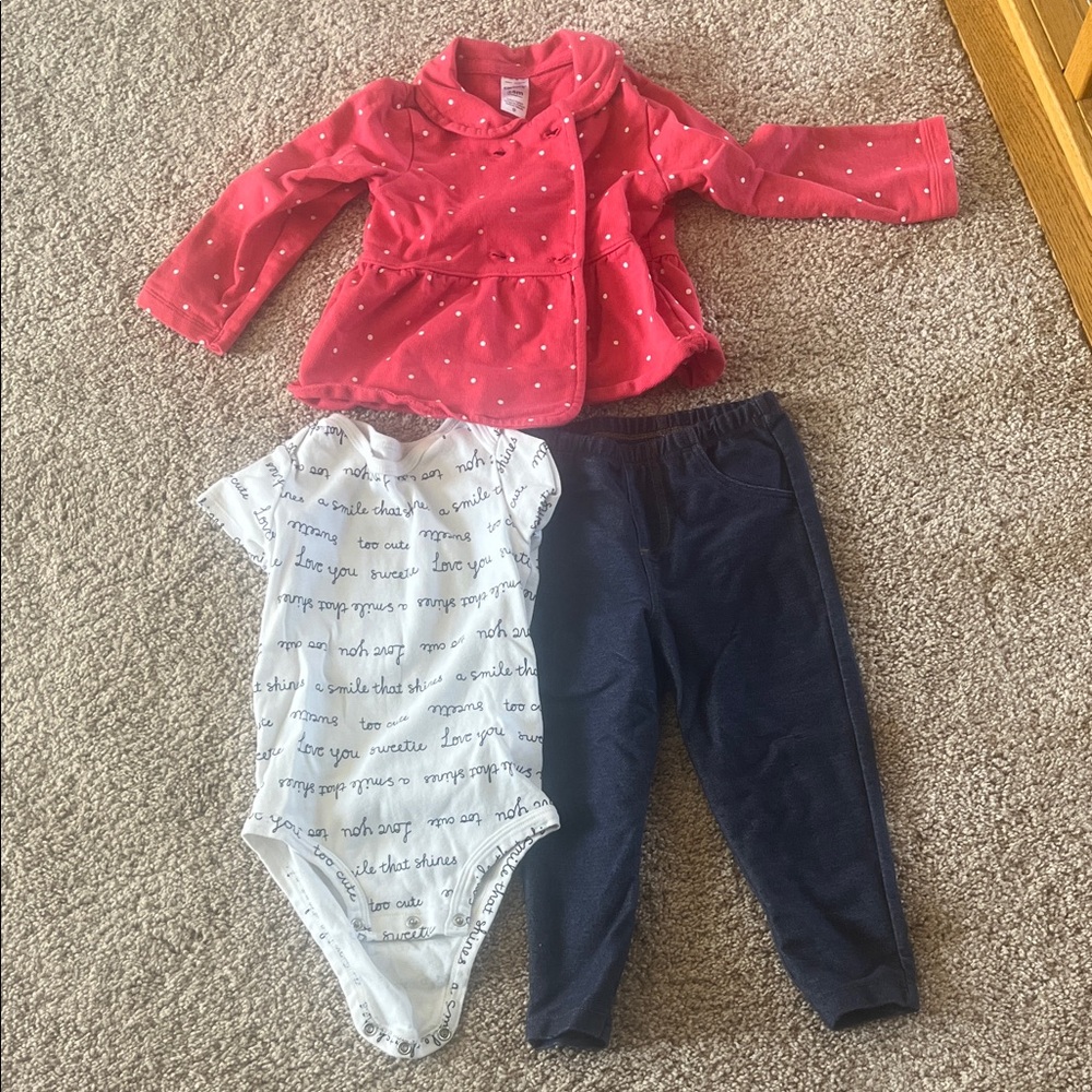 Carter's Red and Navy Kids Matching Set